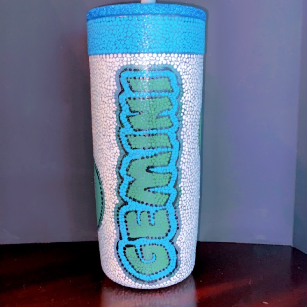 Custom Painted Tumbler (Gemini)